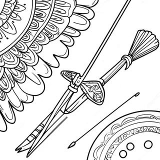 Page De Coloriage Aventure Arc Et Fleche Colore 126624-60308