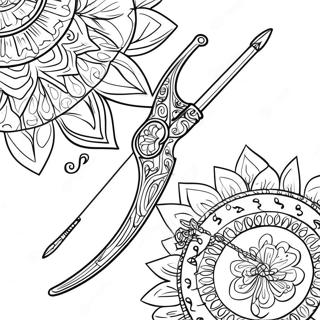 Page De Coloriage Design Elegant Arc Et Fleche 126626-60315