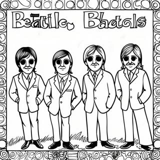 Page De Coloriage De La Couverture Dalbum Coloree Des Beatles 126702-60365