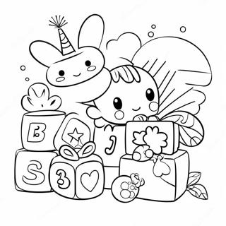 Page De Coloriage Abc De Blocs De Fete Prenatale Fantaisiste 126757-60418
