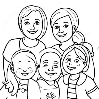 Page De Coloriage Famille Heureuse Ensemble 126780-60426