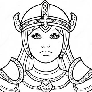 Fille Armure De Dieu Pages À Colorier