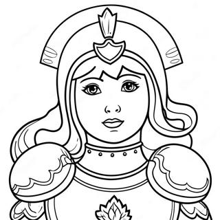 Page De Coloriage De Fille En Armure De Dieu 126909-60523