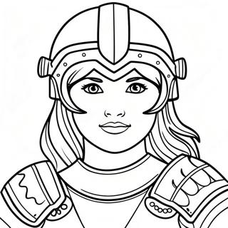 Page De Coloriage De Fille En Armure De Dieu 126909-60524