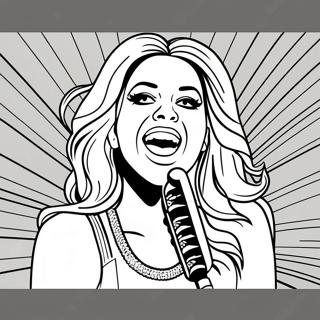 Page De Coloriage Shakira Chantant Sur Scene 127012-60605