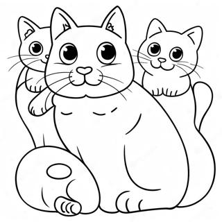 Page De Coloriage Chat Avec Des Chatons 127268-60802