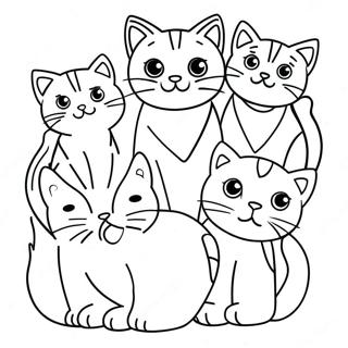 Page De Coloriage Chat Avec Des Chatons 127268-60804