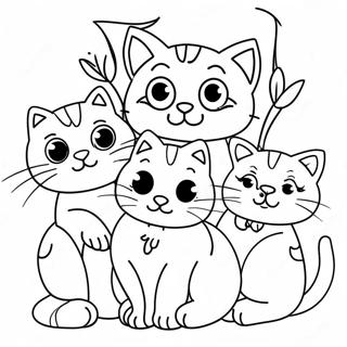 Page De Coloriage De Chatons Joueurs Avec Leur Mere 127269-60805