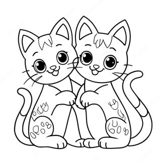 Page De Coloriage De Chatons Joueurs Avec Leur Mere 127269-60808