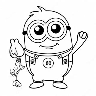 Minion Violet Tenant Une Banane Page De Coloriage 127374-60896
