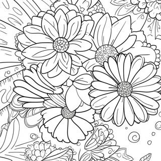 Soulagement Du Stress - Fleurs Pour Adultes Pages À Colorier