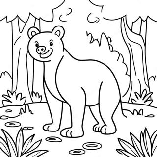 Page De Coloriage Habitat Animal De Jungle Colore 127732-61293