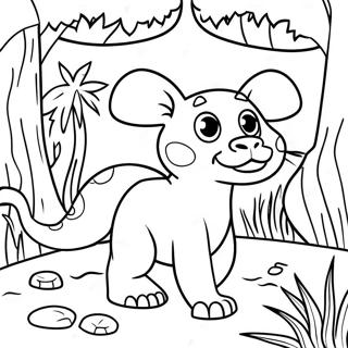 Page De Coloriage Habitat Animal De Jungle Colore 127732-61294