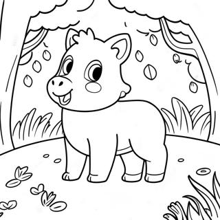 Page De Coloriage Habitat Animal De Foret Mignon 127733 61297