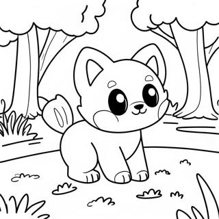 Page De Coloriage Habitat Animal De Foret Mignon 127733 61300