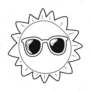 Page De Coloriage Du Soleil Joyeux Avec Des Lunettes De Soleil 127916-61446