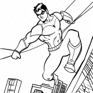 Page De Coloriage De Pose Daction Dynamique De Nightwing 127964-61473