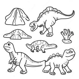 Page De Coloriage De Fossile De Dinosaure 127989-61491