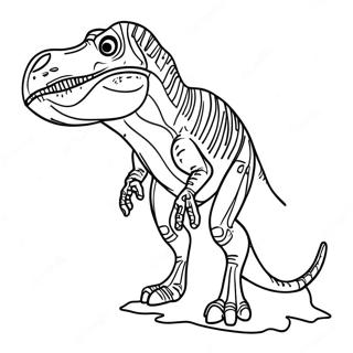 Page De Coloriage De Decouverte De Fossile De T Rex 127990-61494