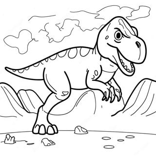 T Rex Pages À Colorier