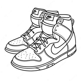 Coloriage De Baskets Nike Dunks Colorees 128197-61656