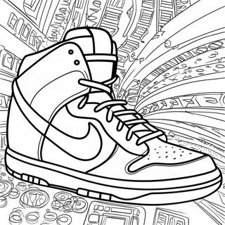 Coloriage De Nike Dunks Elegantes En Exposition 128199-61663