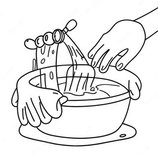 Page A Colorier De Plaisir Au Lavage Des Mains 128272-61710