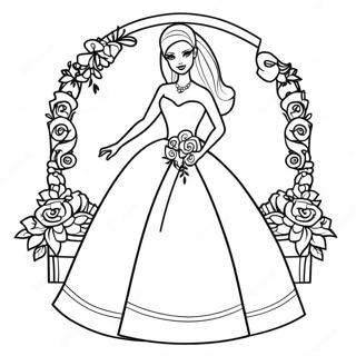 Barbie Mariée Pages À Colorier