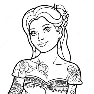 Coloriage Princesse Disney Tatouee 128452-61851