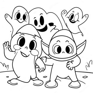 Page De Coloriage De Fantomes Et Gobelins Ludiques 128612-61981