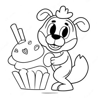 Page De Coloriage De Chica Fnaf Avec Cupcake 128636-61994