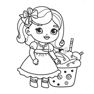Page De Coloriage De La Poupee Candylicious Avec Des Douceurs 128688-62033