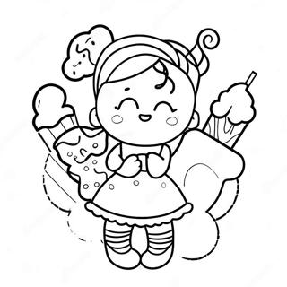 Page De Coloriage De La Poupee Candylicious Avec Des Douceurs 128688-62035