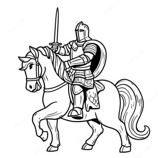 Page De Coloriage De Courage Du Brave Chevalier 129072 62335