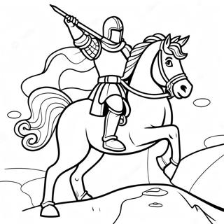 Page De Coloriage De Courage Du Brave Chevalier 129072 62336