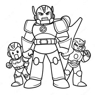 Page De Coloriage Des Heros Miniforce 129200-62439