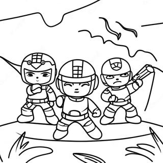 Page De Coloriage De La Scene De Bataille Miniforce 129201-62441