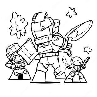 Page De Coloriage De La Scene De Bataille Miniforce 129201-62442