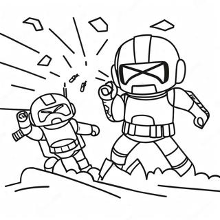 Page De Coloriage De La Scene De Bataille Miniforce 129201-62443