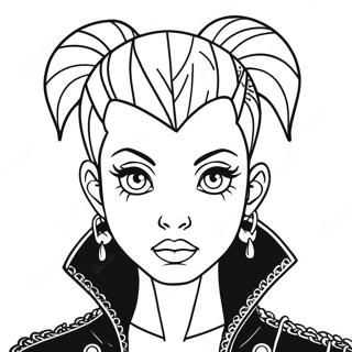 Page De Coloriage De Personnage Punk Goth Effrayant 129328-62533