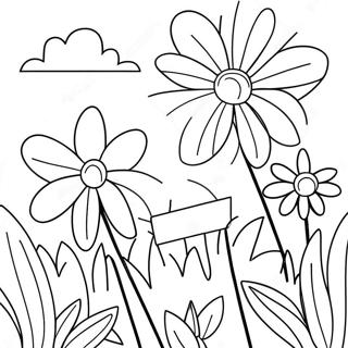 Page De Coloriage Dun Jardin De Fleurs Lumineux Et Colore 129353-62554