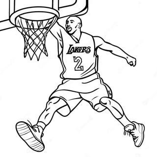 Page De Coloriage De Kobe Bryant Dunkant 129379-62577