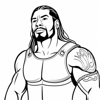 Roman Reigns En Action Page De Coloriage 129428-62613