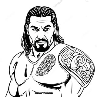 Roman Reigns En Action Page De Coloriage 129428-62614