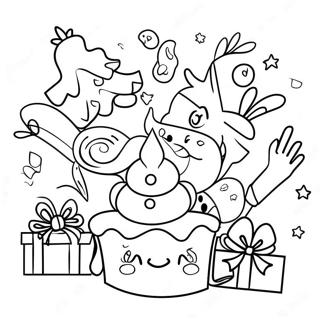 Page De Coloriage De Celebration Joyeuse Des Vacances 129456 62642