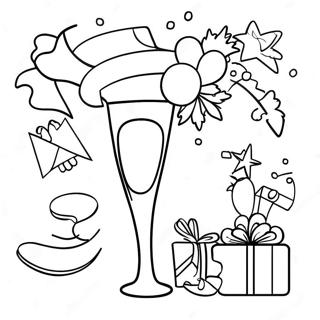 Page De Coloriage De La Veille Du Nouvel An Joyeuse 129457 62646