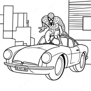 Page De Coloriage De Voiture Spiderman 129479-62650