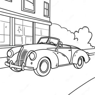 Page De Coloriage De Spiderman Dans Une Voiture Classique 129482-62661