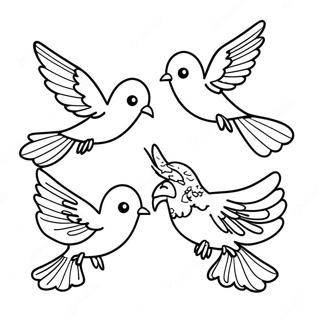 Page De Coloriage Doiseaux Volants 129504-62671
