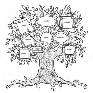 Page De Coloriage De Larbre Genealogique Interactif 129586-62748